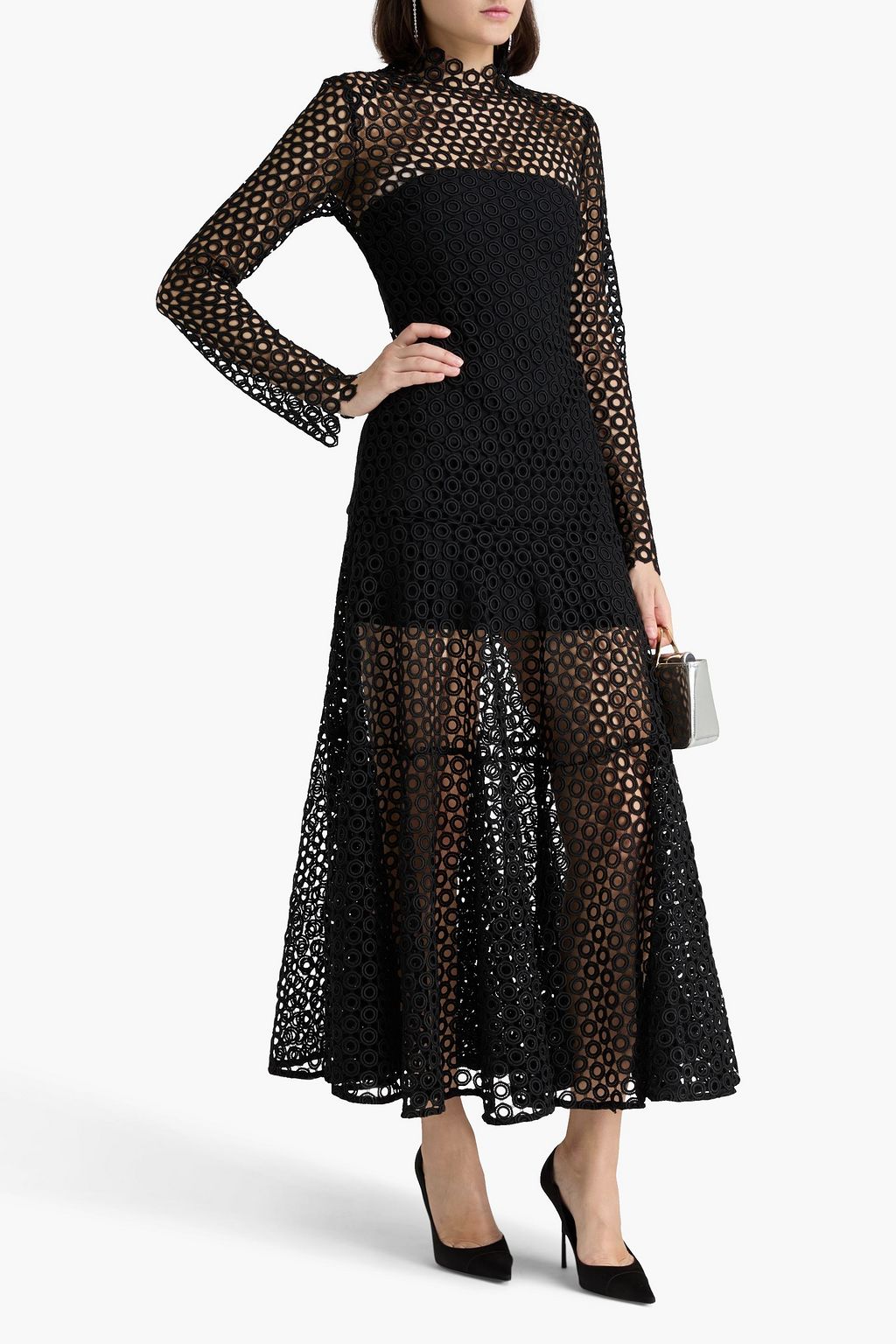 DAVID KOMA Macramé maxi dress