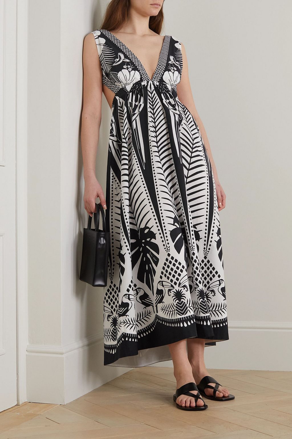 farm rio open back dress Open Back Dress with Fringe