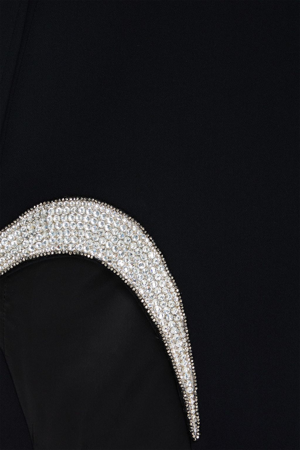 DAVID KOMA Asymmetric crystal-embellished crepe midi dress