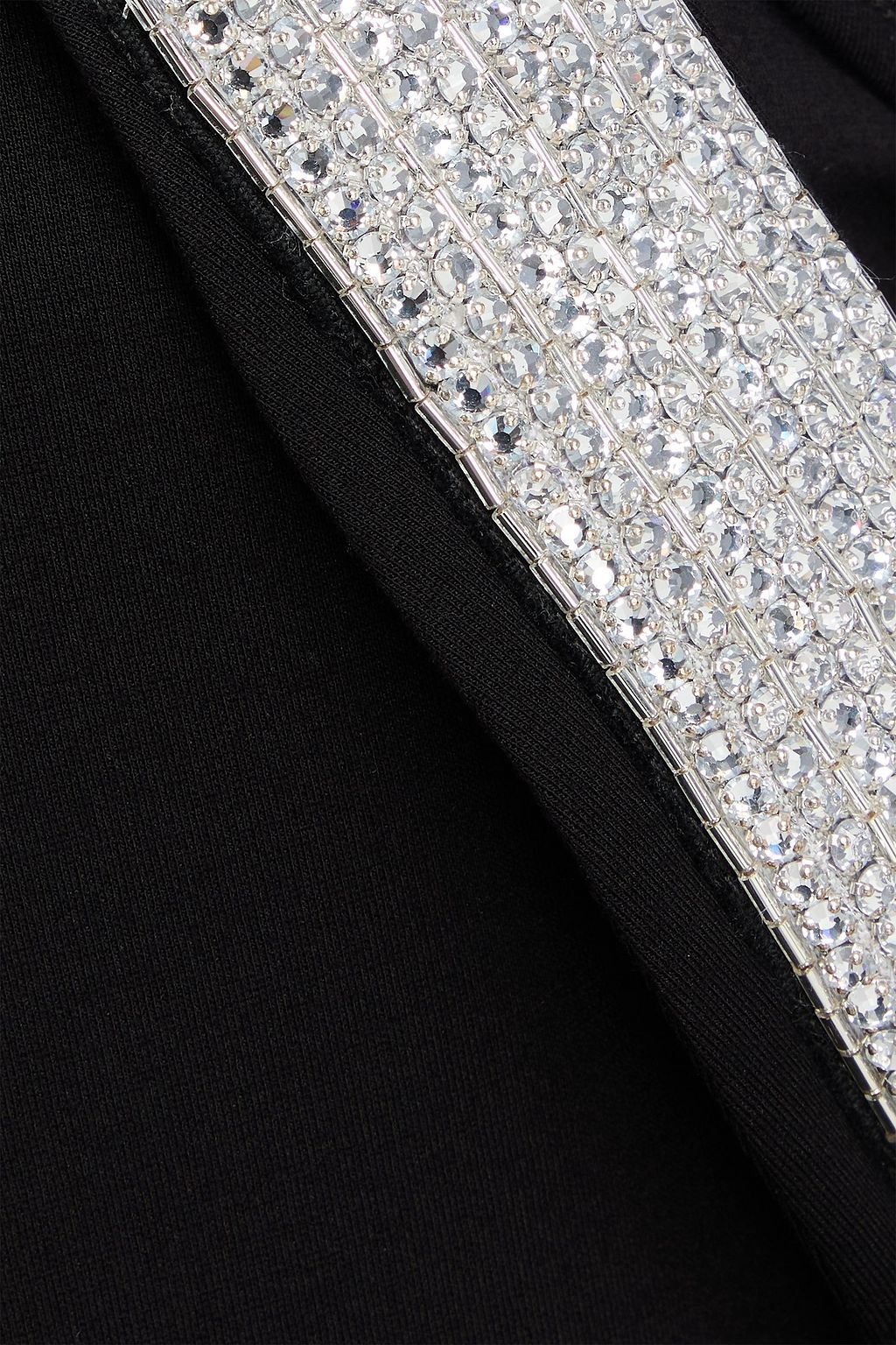 DAVID KOMA Embellished jersey halterneck gown