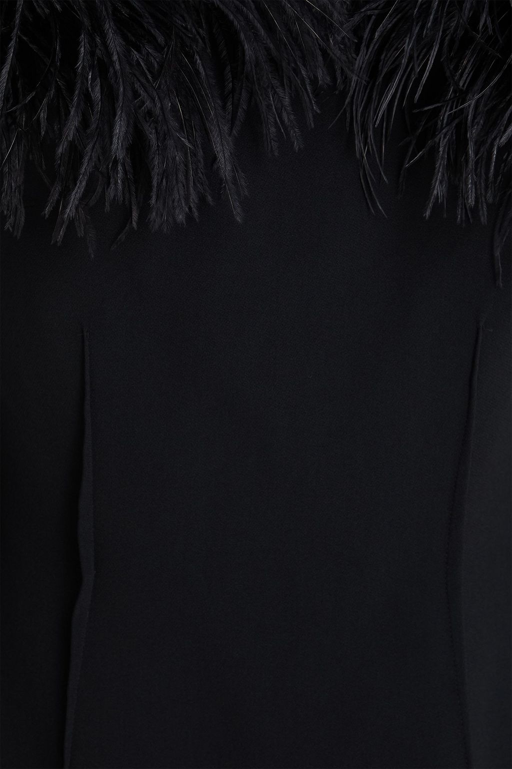 DAVID KOMA Off-the-shoulder feather-embellished cady mini dress