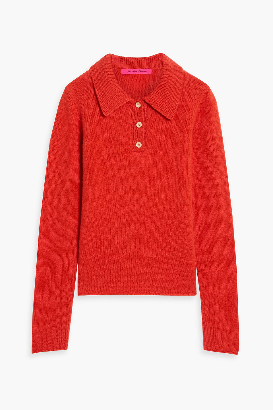 The Elder Statesman Cashmere Polo Sweater In Orange