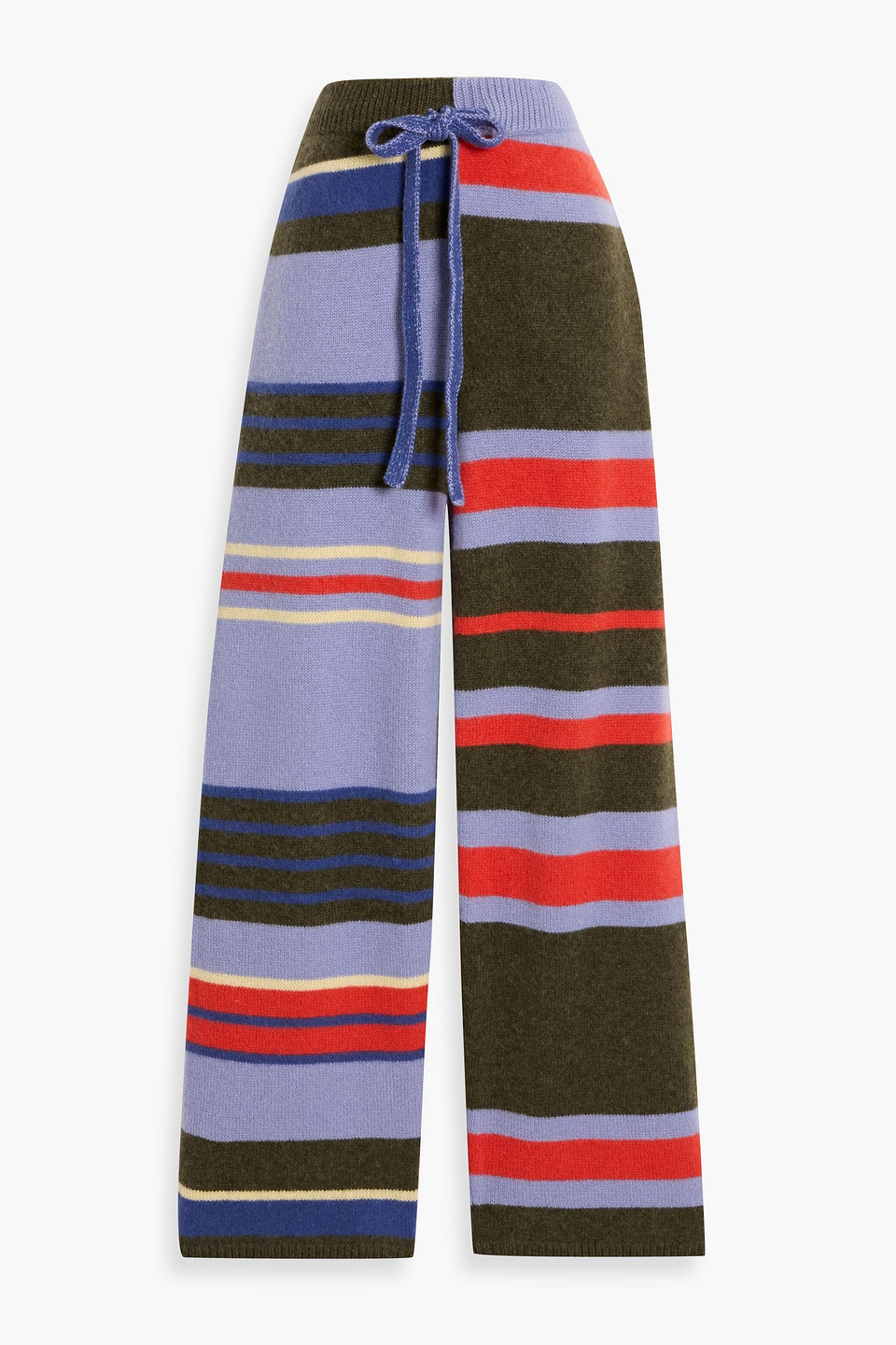 The Elder Statesman Chaos Striped Cashmere Track Pants In Multi