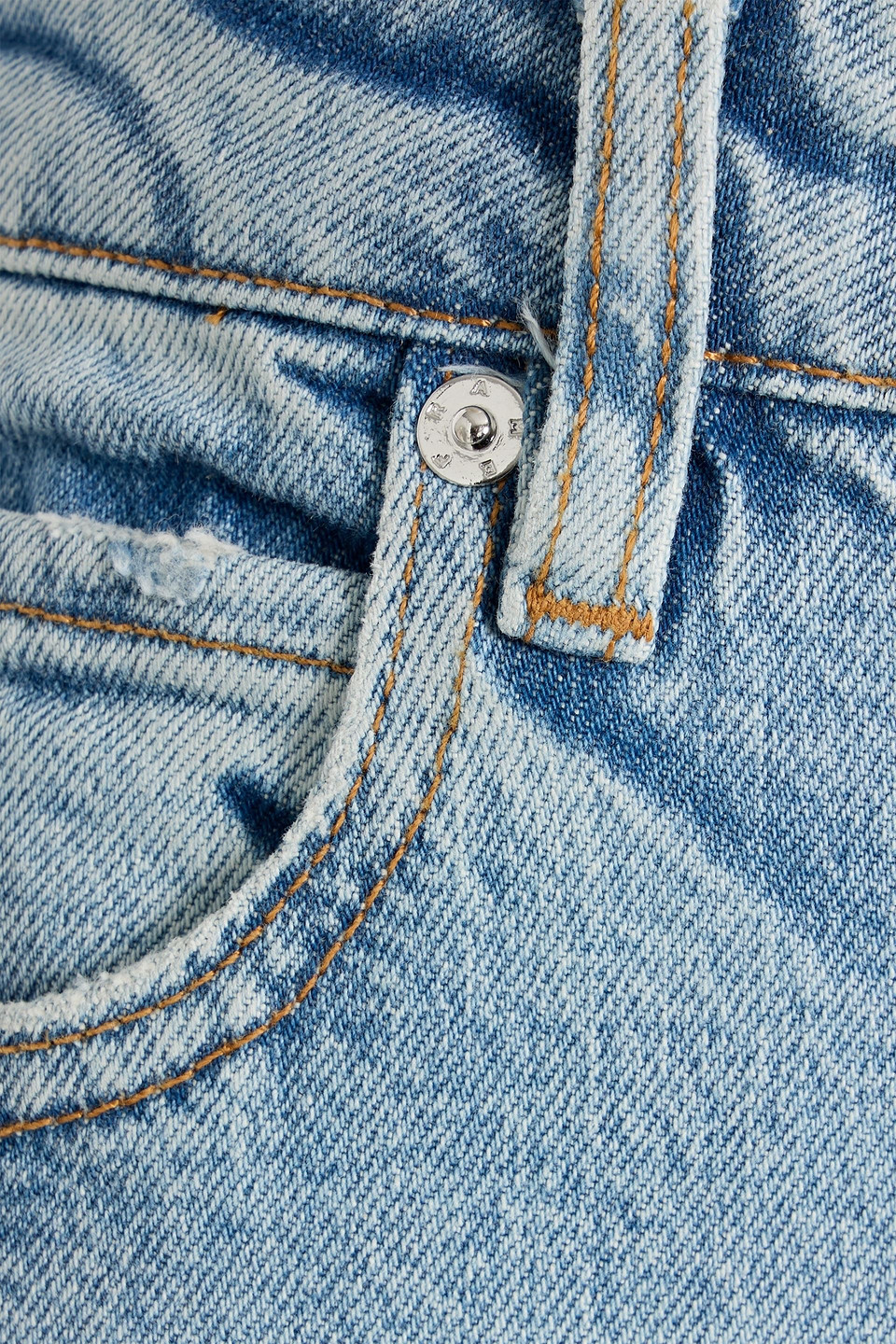 Frame The Pixie Ruler High-rise Straight-leg Jeans In Blue