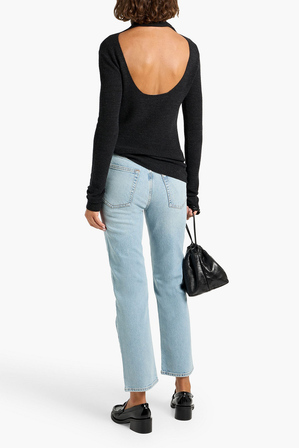 Frame The Pixie Ruler High-rise Straight-leg Jeans In Blue