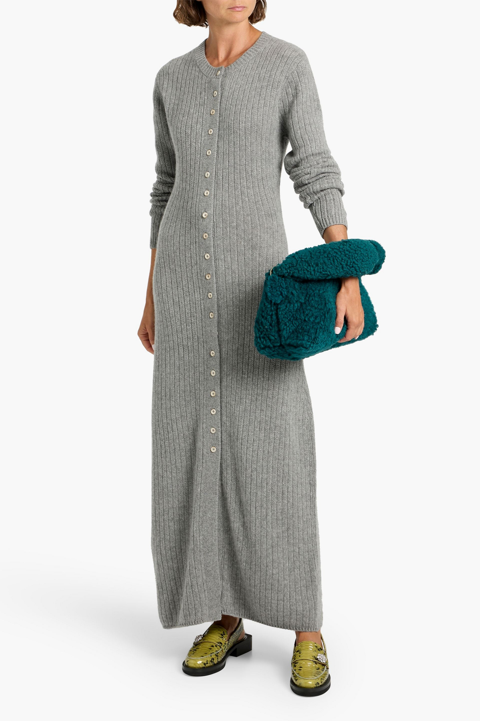 The Elder Statesman Bungalow ribbed cashmere maxi dress