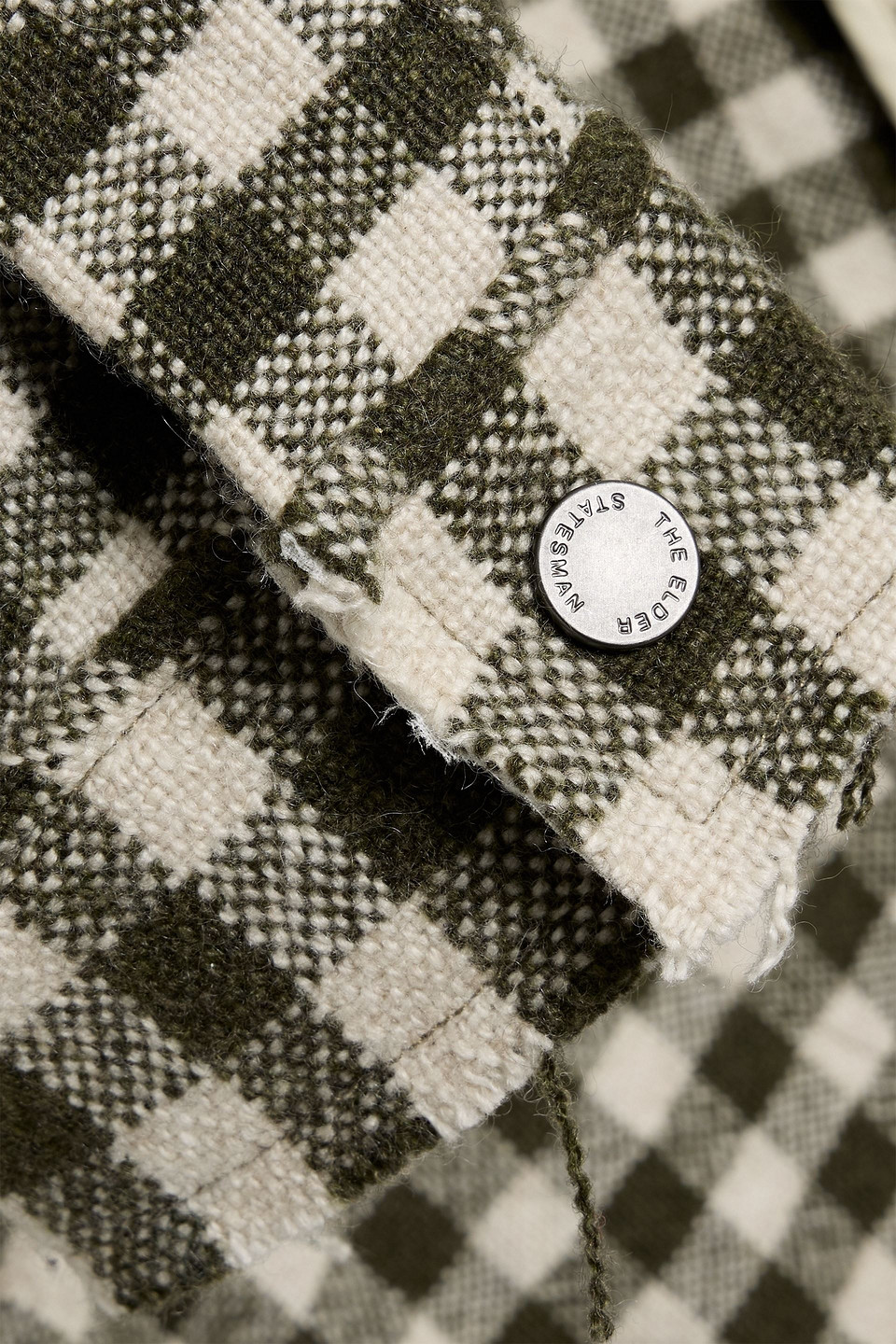 The Elder Statesman Decon Gingham Cashmere Jacket In Multi