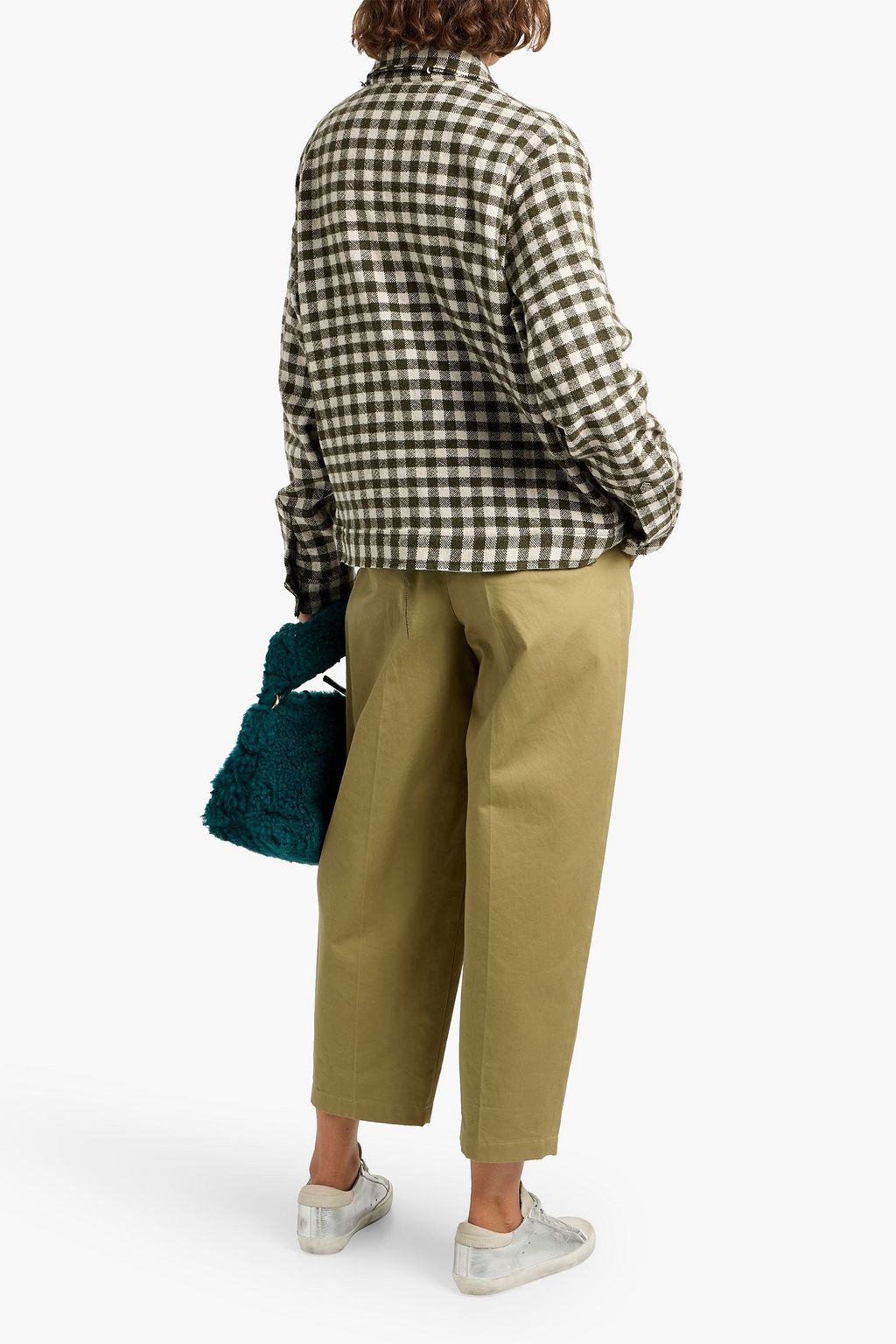 THE ELDER STATESMAN Decon gingham cashmere jacket
