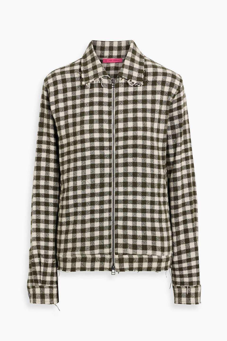 The Elder Statesman Decon Gingham Cashmere Jacket In Multi