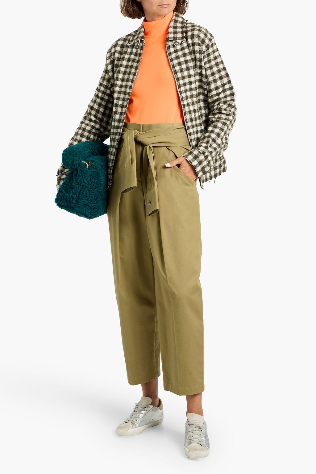 THE ELDER STATESMAN Decon gingham cashmere jacket