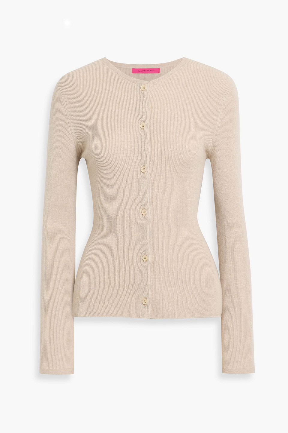 The Elder Statesman Delicash Ribbed Cashmere And Silk-blend Cardigan In Neutral