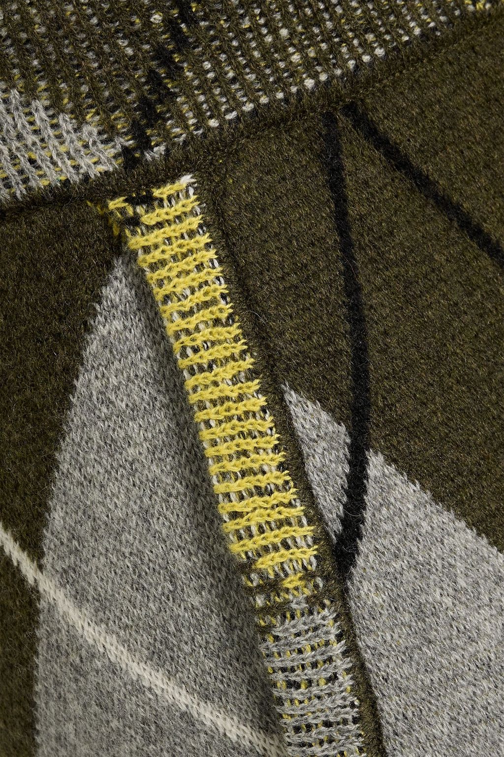 THE ELDER STATESMAN Argyle intarsia cashmere track pants