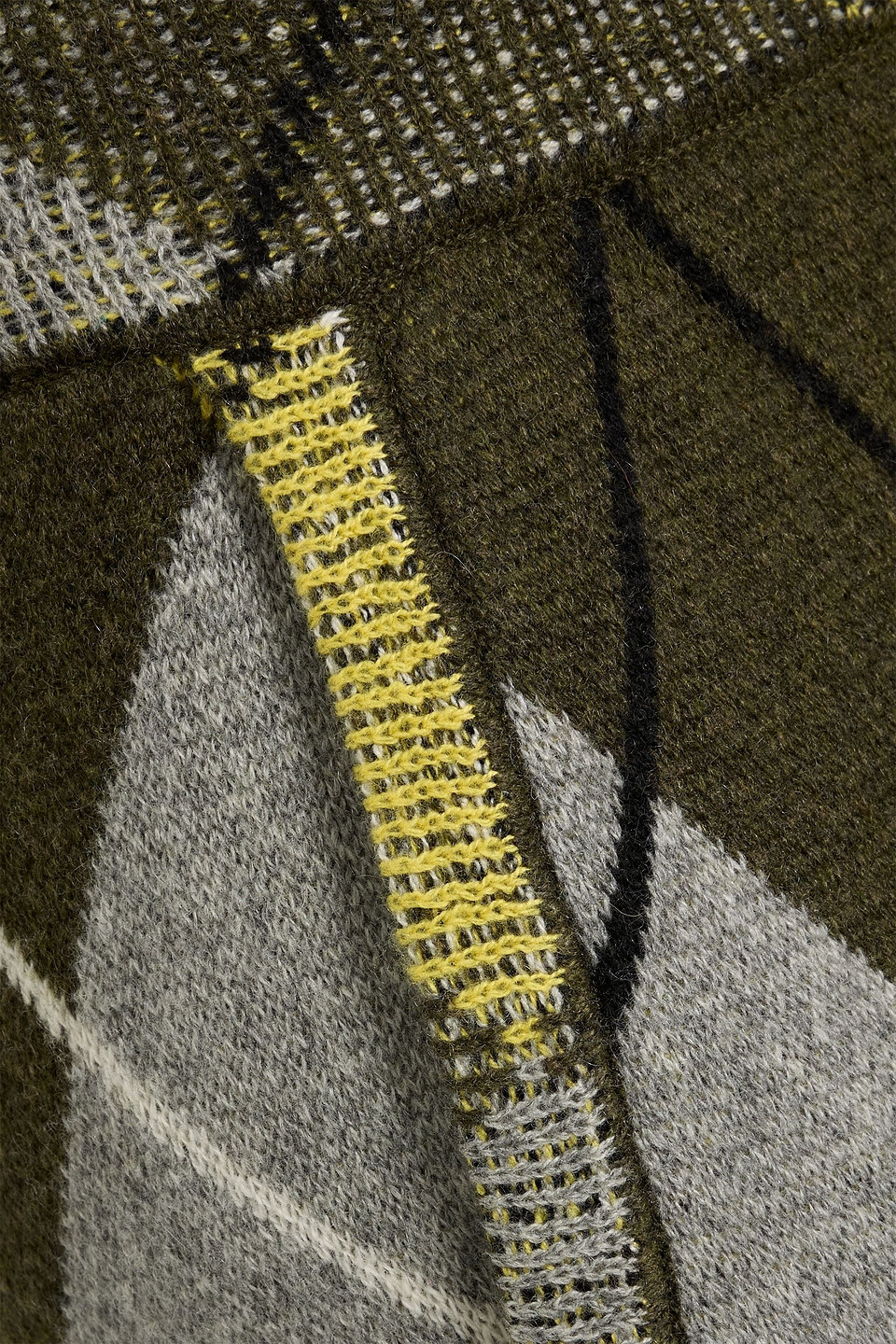 The Elder Statesman Argyle Intarsia Cashmere Track Pants In Multi