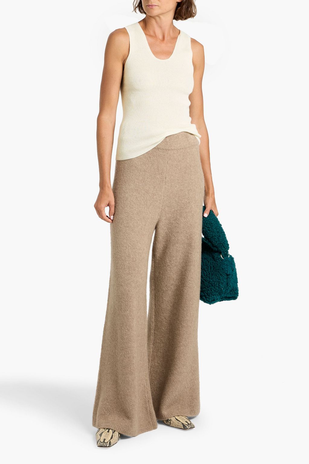 THE ELDER STATESMAN Delicash ribbed cashmere and silk-blend tank