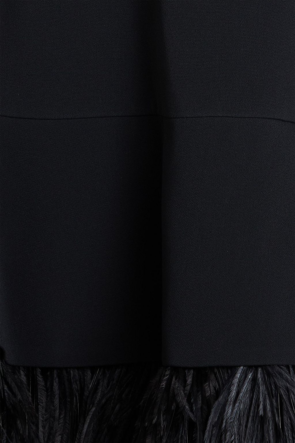 DAVID KOMA Feather-embellished cady mini dress