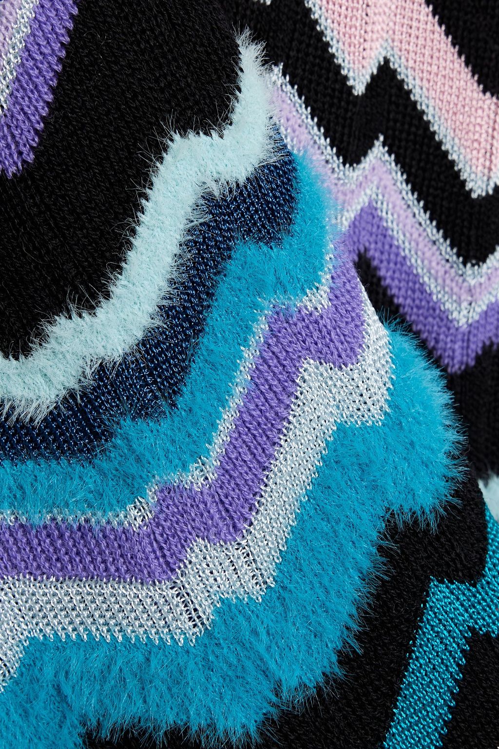 MISSONI Brushed crochet-knit mini skirt