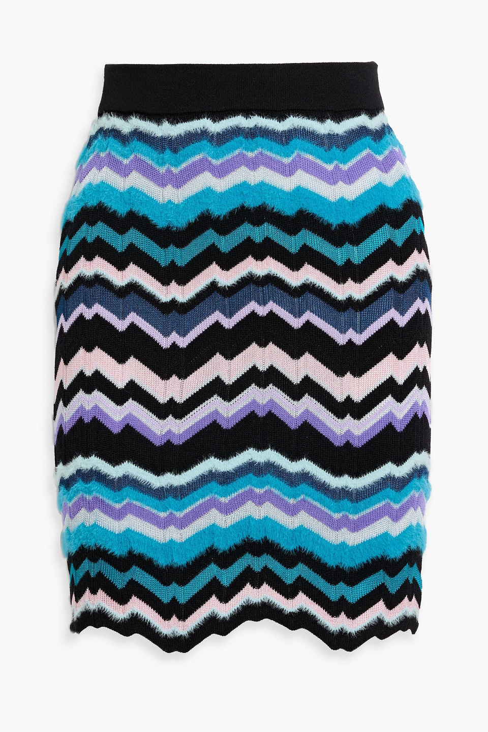 Missoni Brushed Crochet-knit Mini Skirt In Multi