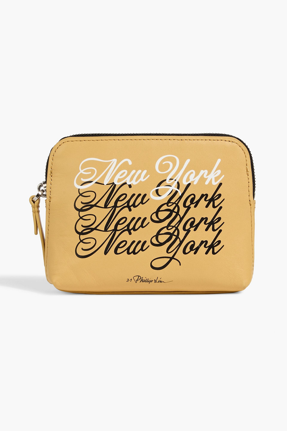 3.1 Phillip Lim Printed Leather Pouch In Yellow