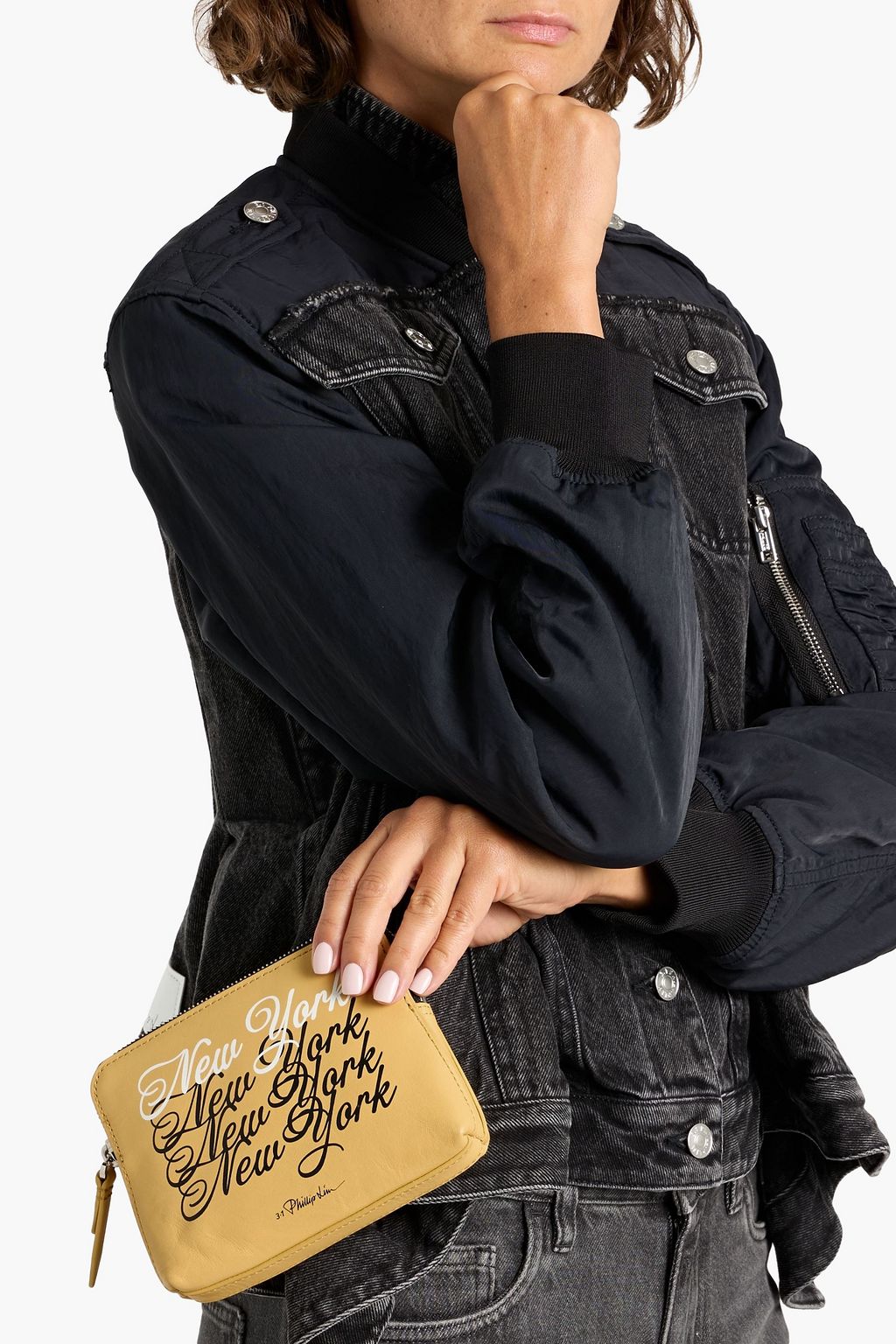 3.1 PHILLIP LIM Printed leather pouch