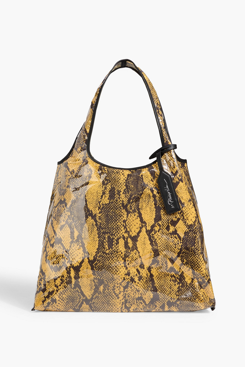 3.1 Phillip Lim Snake-print Vinyl Tote In Orange