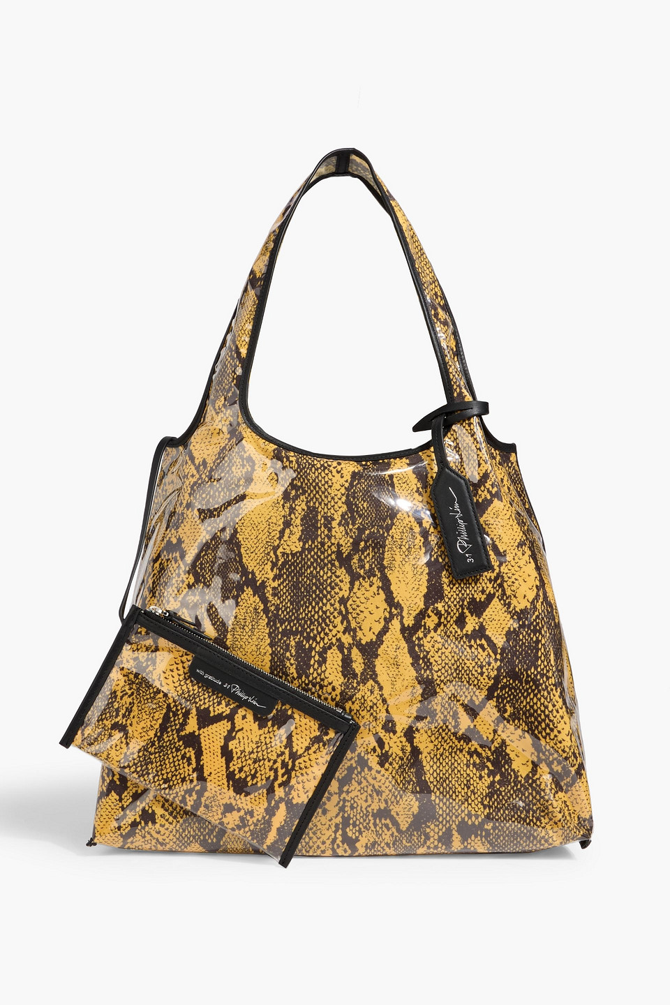 3.1 Phillip Lim Snake-print Vinyl Tote In Orange