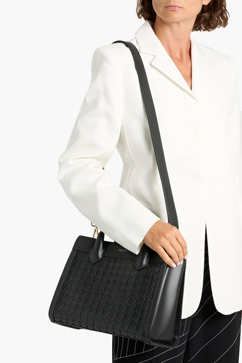 SERAPIAN Lorelei woven leather tote
