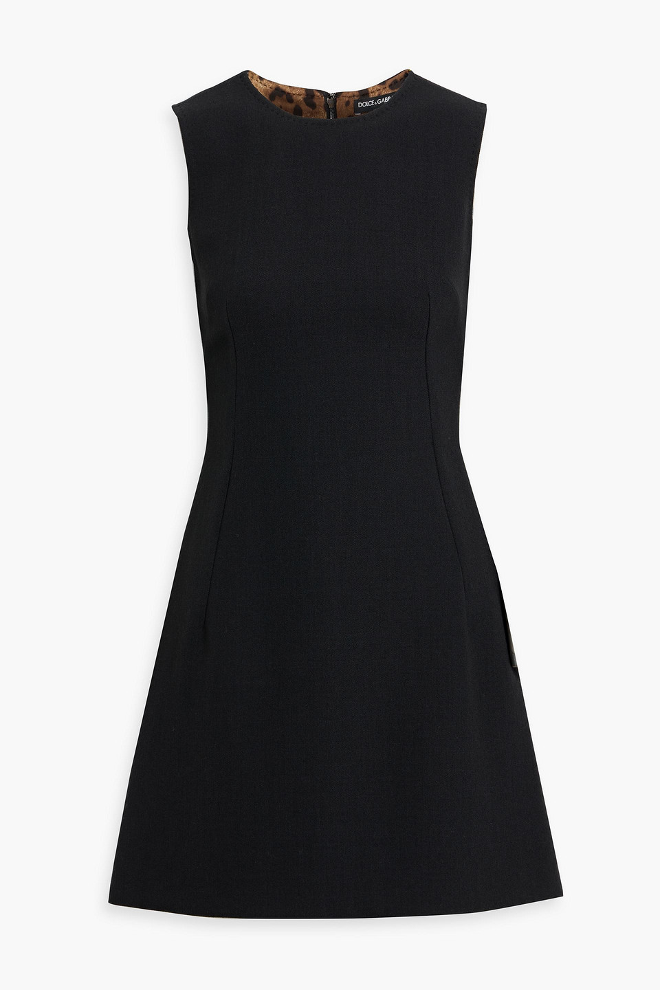 Dolce & Gabbana Grain De Poudre Mini Dress In Burgundy