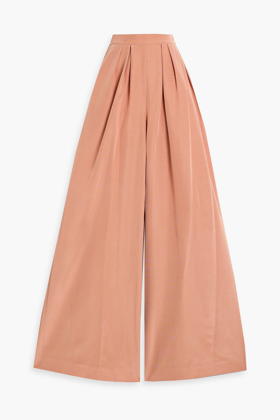 carolina herrera - cotton-blend faille wide-leg pants - orange - us 0