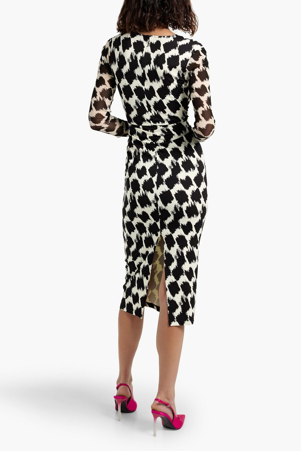 DIANE VON FURSTENBERG Libra twisted printed stretch-jersey midi dress