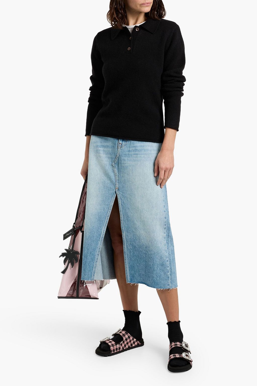 THE ELDER STATESMAN Cashmere polo sweater
