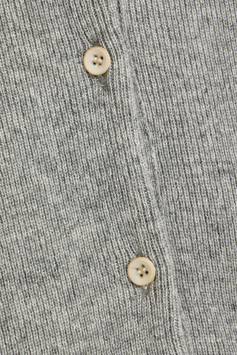 The Elder Statesman Delicash Ribbed Cashmere And Silk-blend Cardigan In Gray