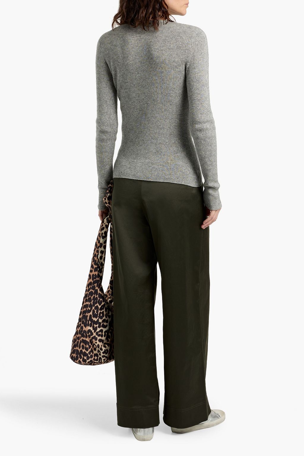 THE ELDER STATESMAN Delicash ribbed cashmere and silk-blend cardigan