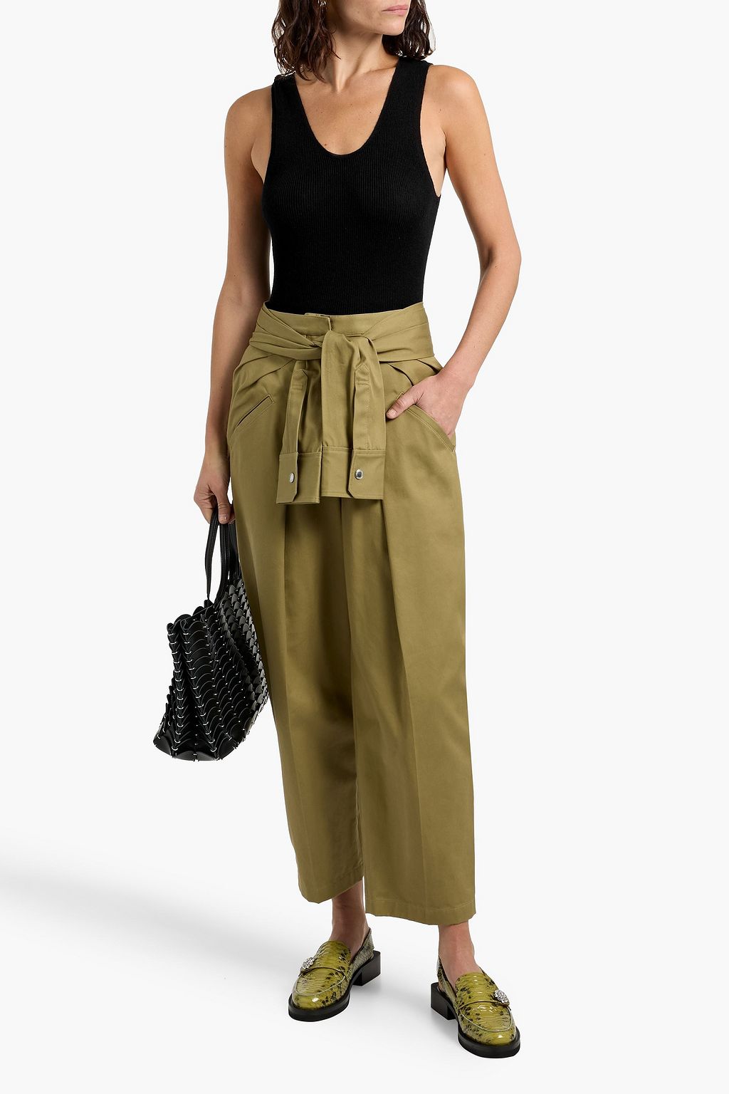 THE ELDER STATESMAN Delicash ribbed cashmere and silk-blend tank