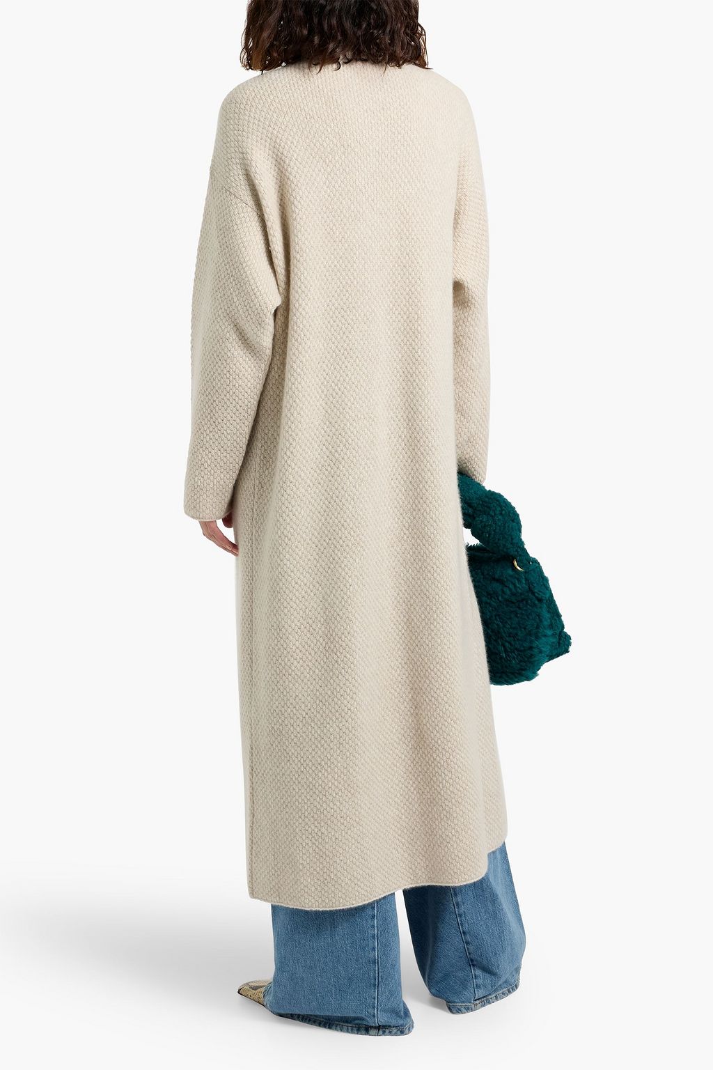 THE ELDER STATESMAN Textured-knit cashmere cardigan