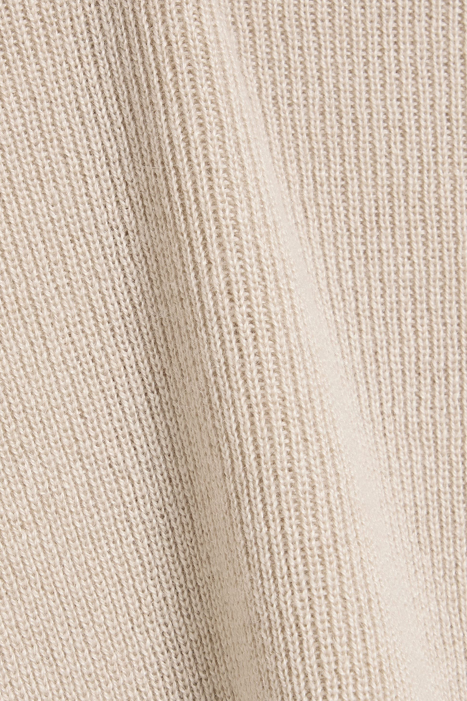 The Elder Statesman Delicash Ribbed Cashmere And Silk-blend Turtleneck Sweater In Neutral
