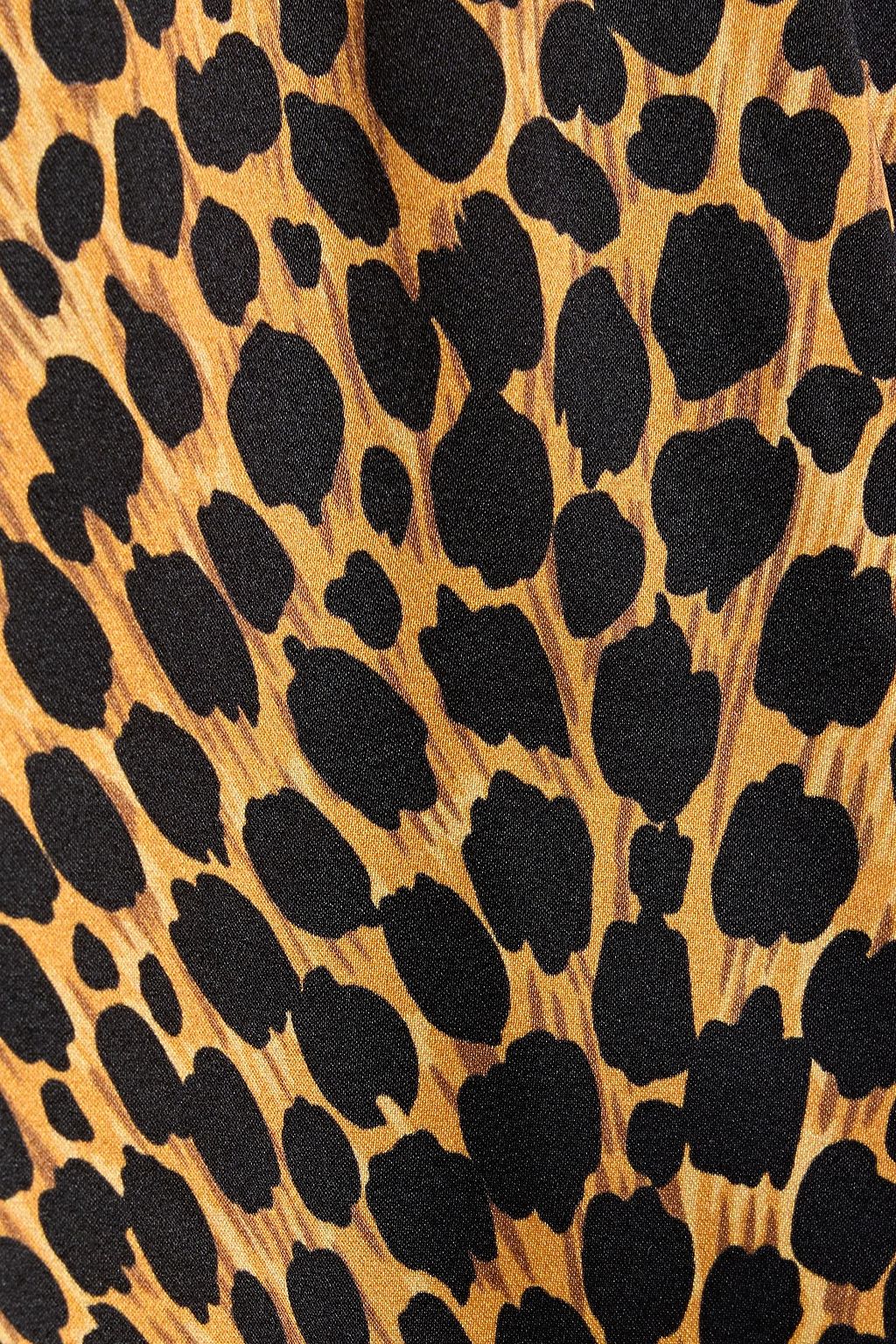DOLCE&GABBANA Leopard-print silk-blend satin jumpsuit