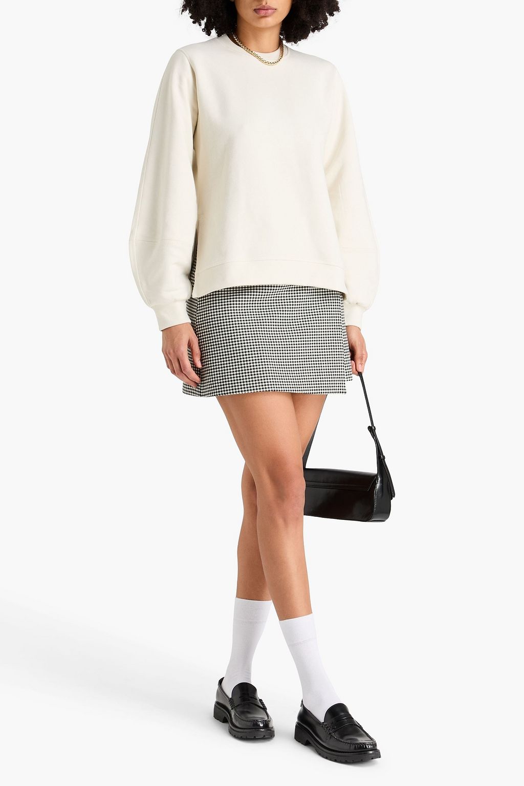 GANNI コットン混フリース スウェットシャツ