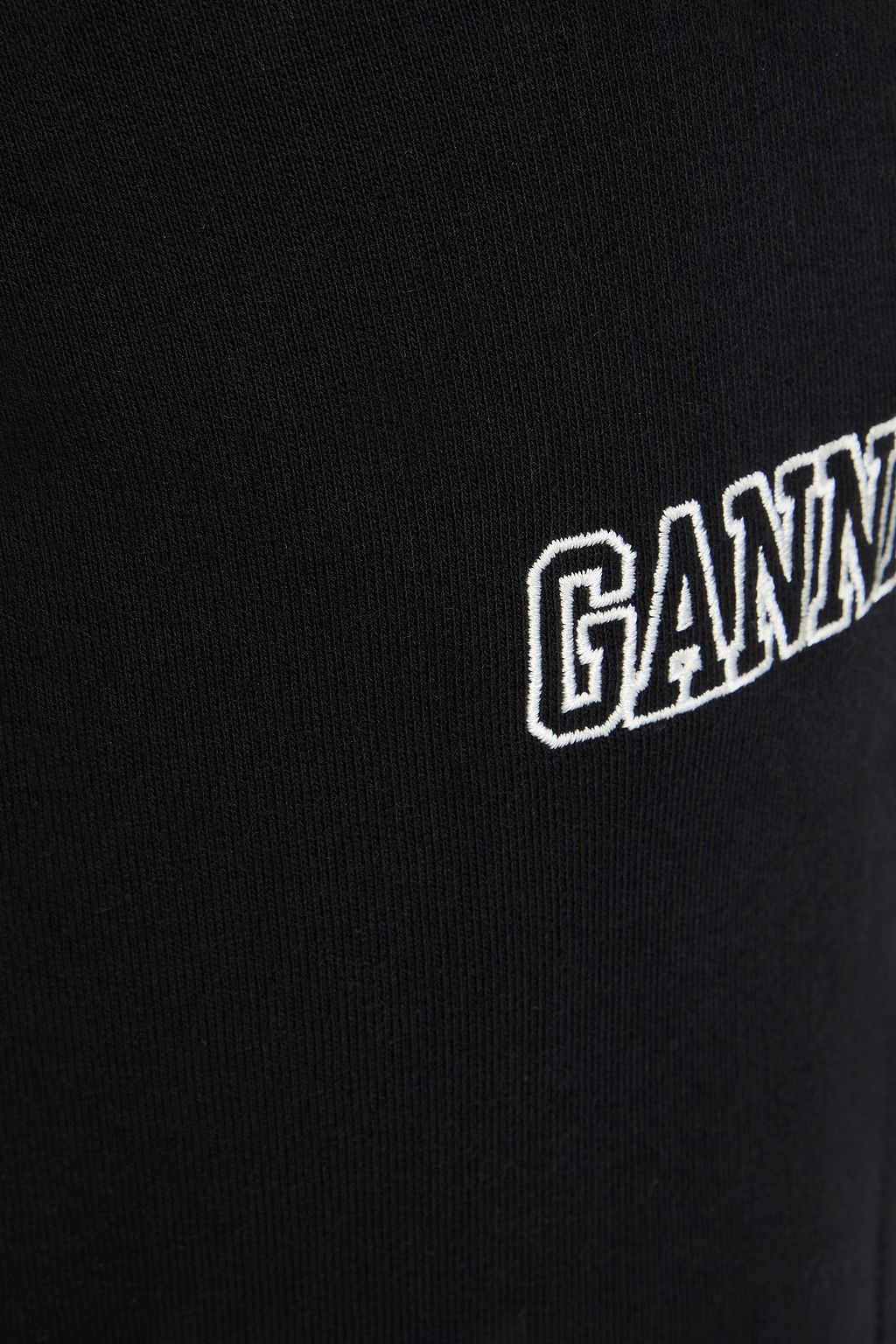 GANNI Cotton-blend fleece track pants