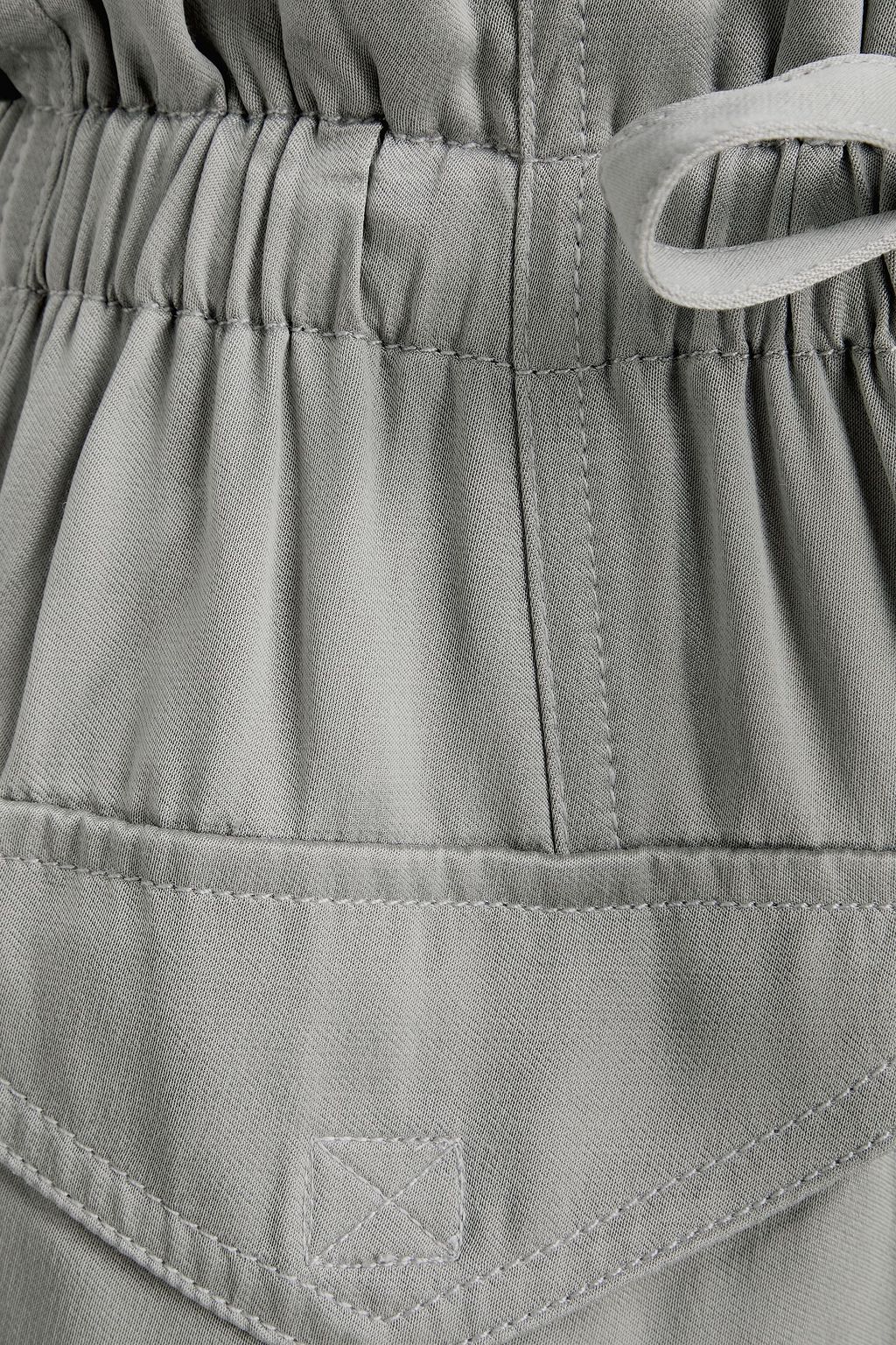 GANNI Cupro and ECOVERO™-blend satin cargo pants