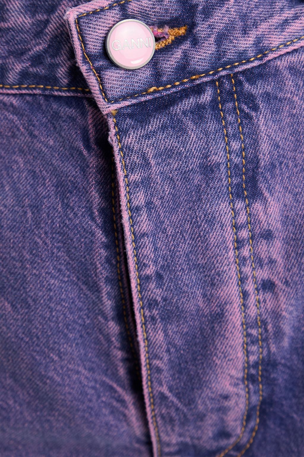 GANNI High-rise straight-leg jeans