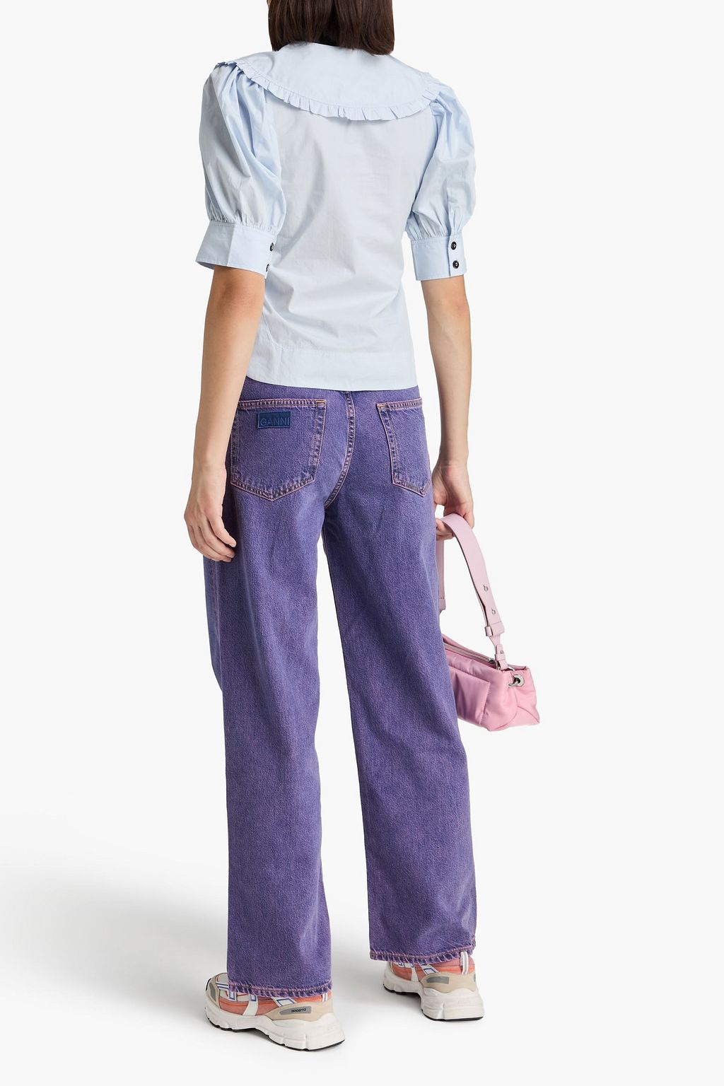 GANNI High-rise straight-leg jeans