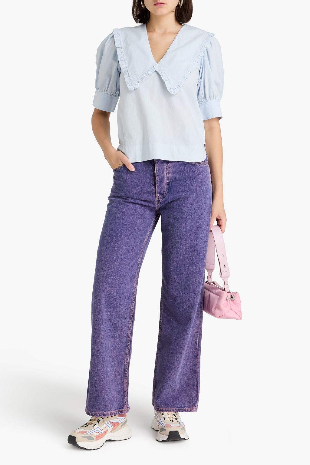 GANNI High-rise straight-leg jeans