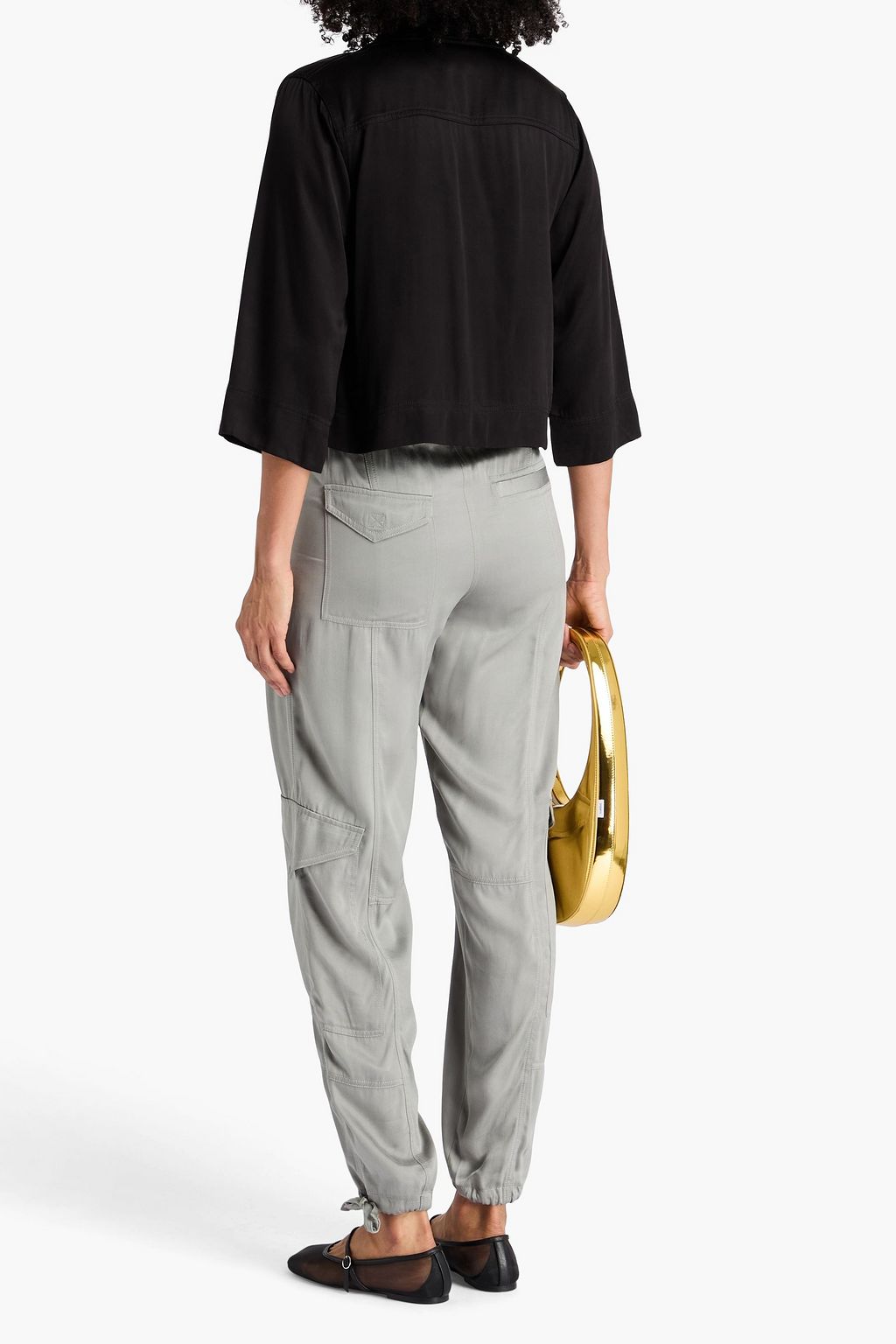 GANNI Cupro and ECOVERO™-blend satin shirt