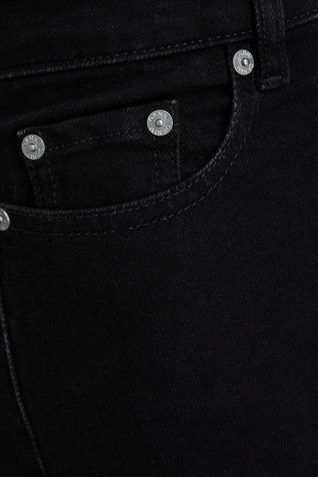 GANNI High-rise wide-leg jeans