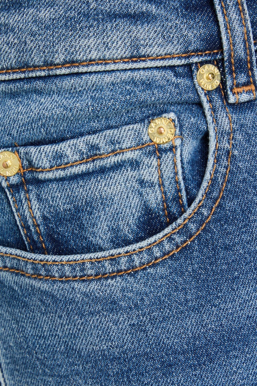 GANNI ハイライズ ストレートレッグジーンズ