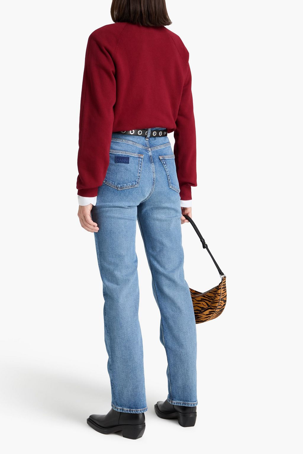 GANNI ハイライズ ストレートレッグジーンズ