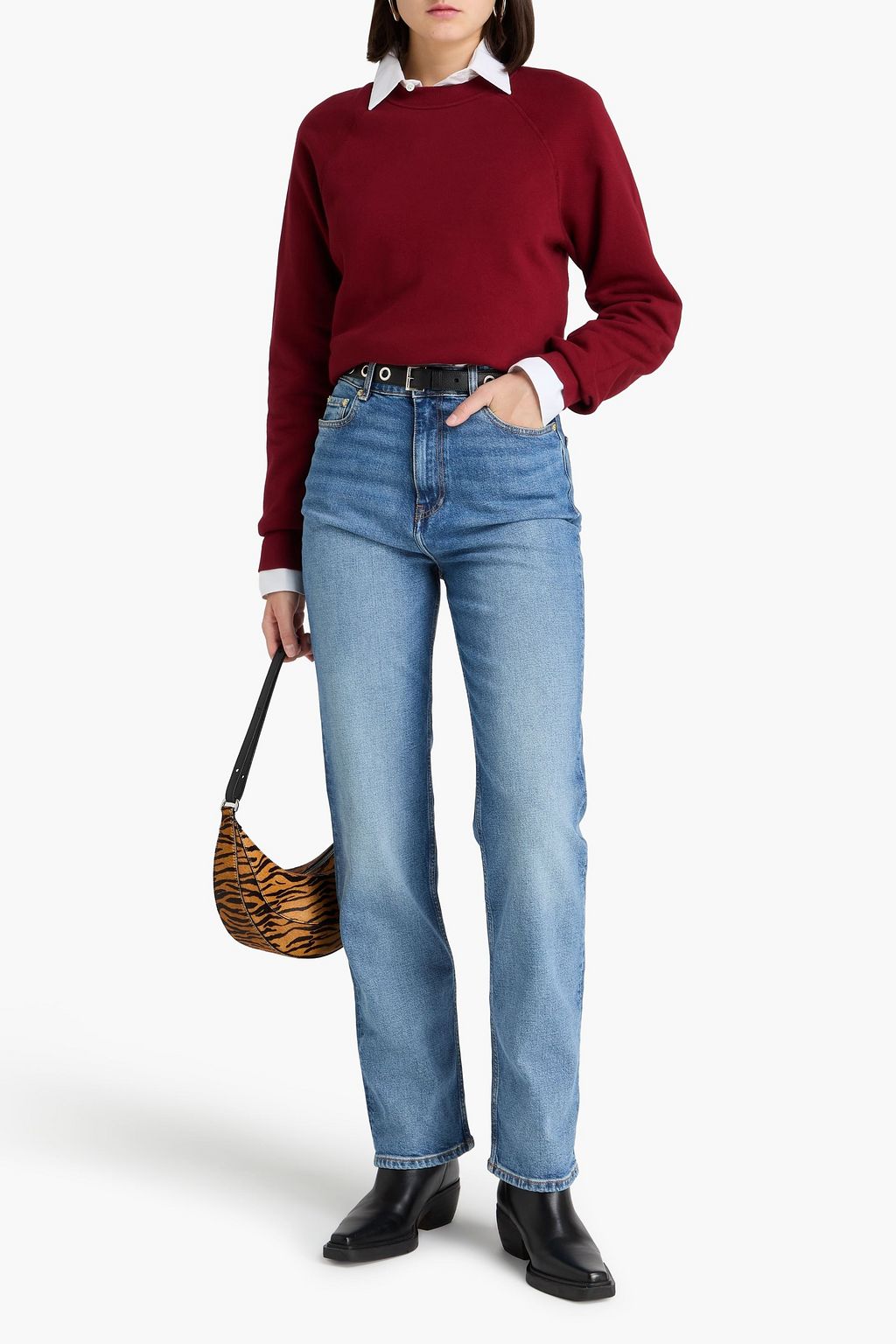 GANNI ハイライズ ストレートレッグジーンズ