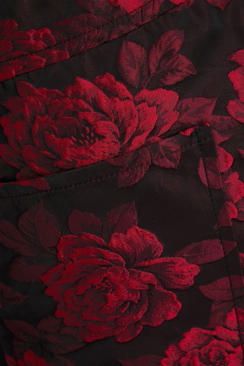 GANNI Floral-jacquard midi skirt