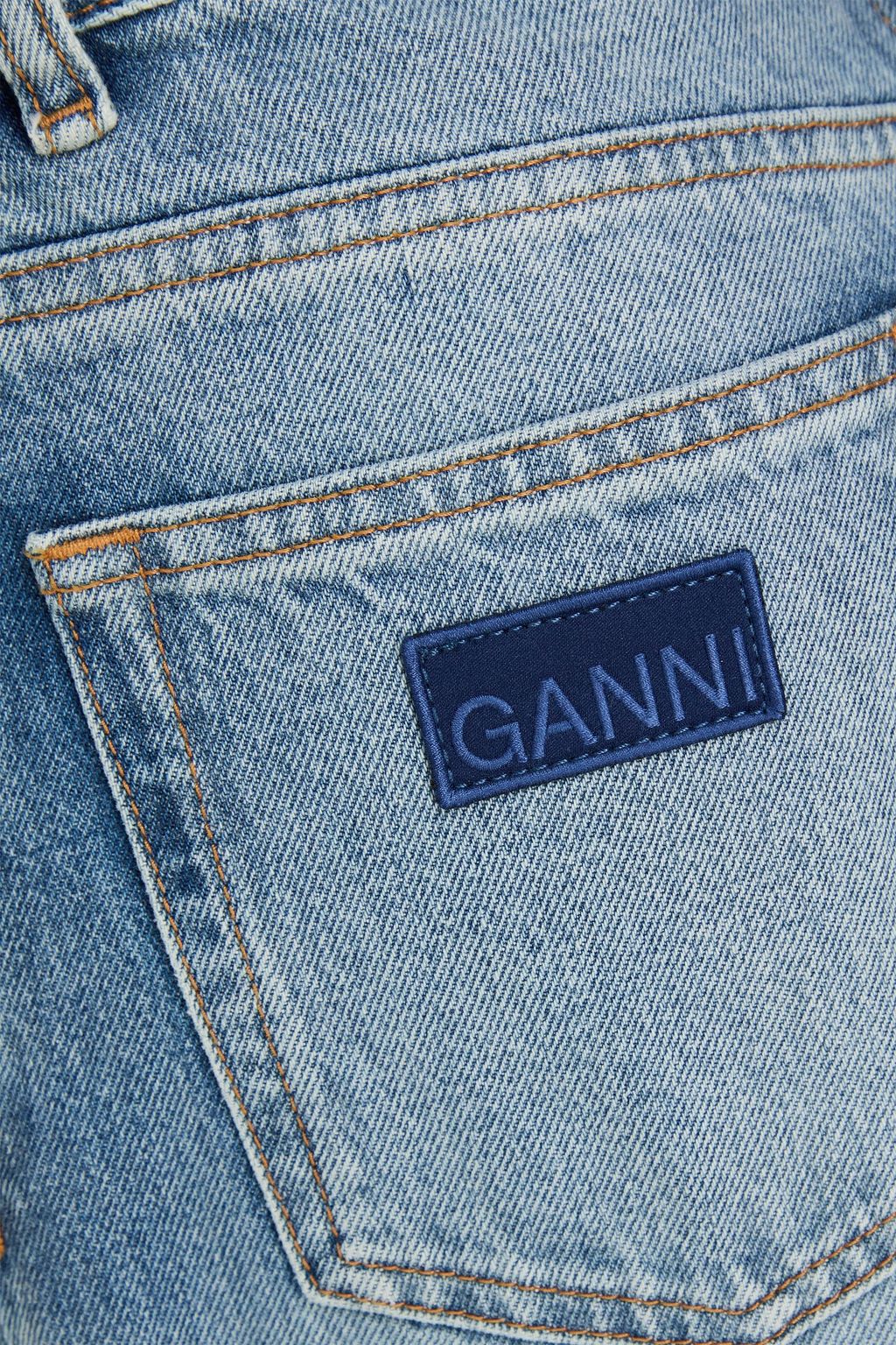 GANNI High-rise barrel-leg jeans