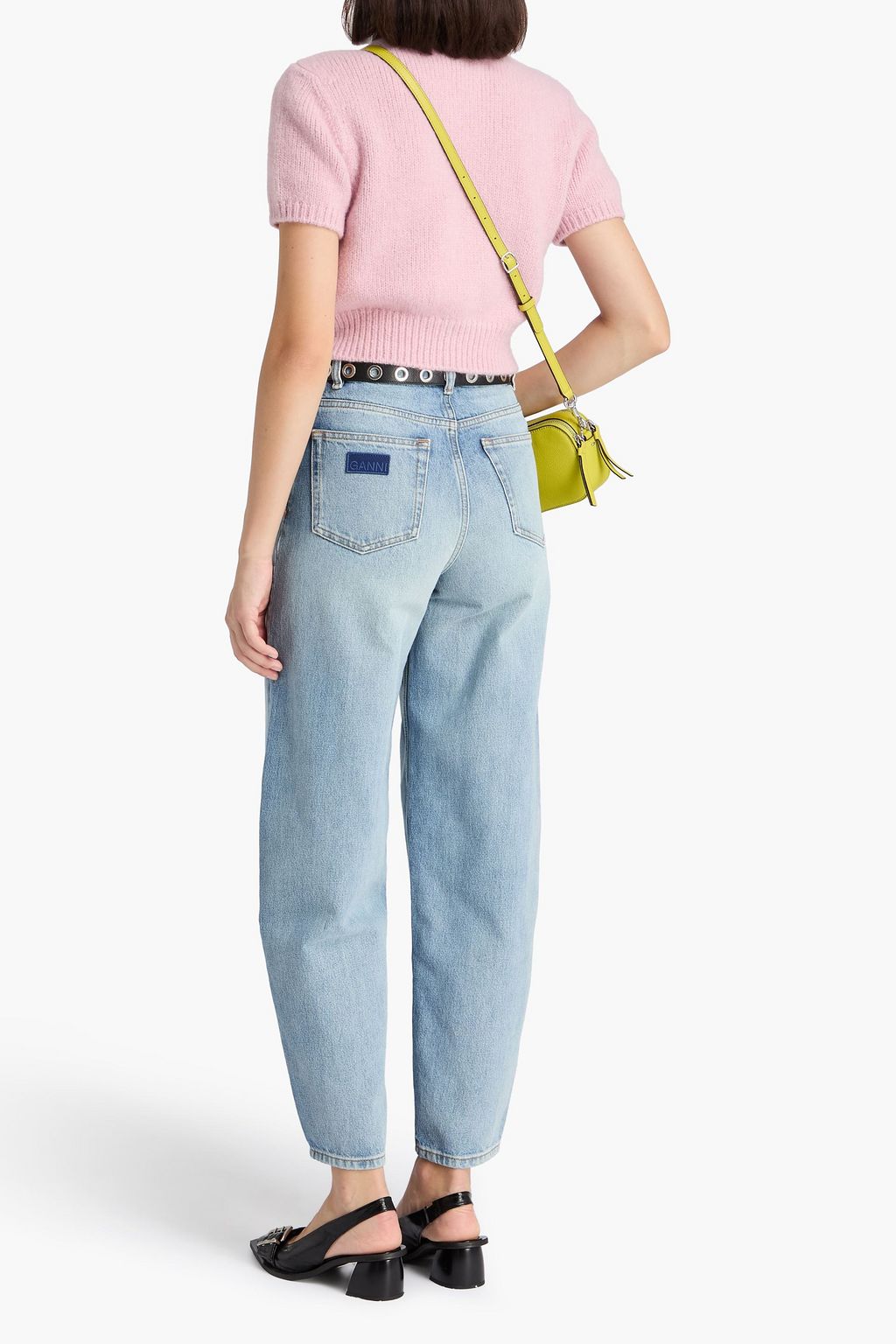 GANNI High-rise barrel-leg jeans